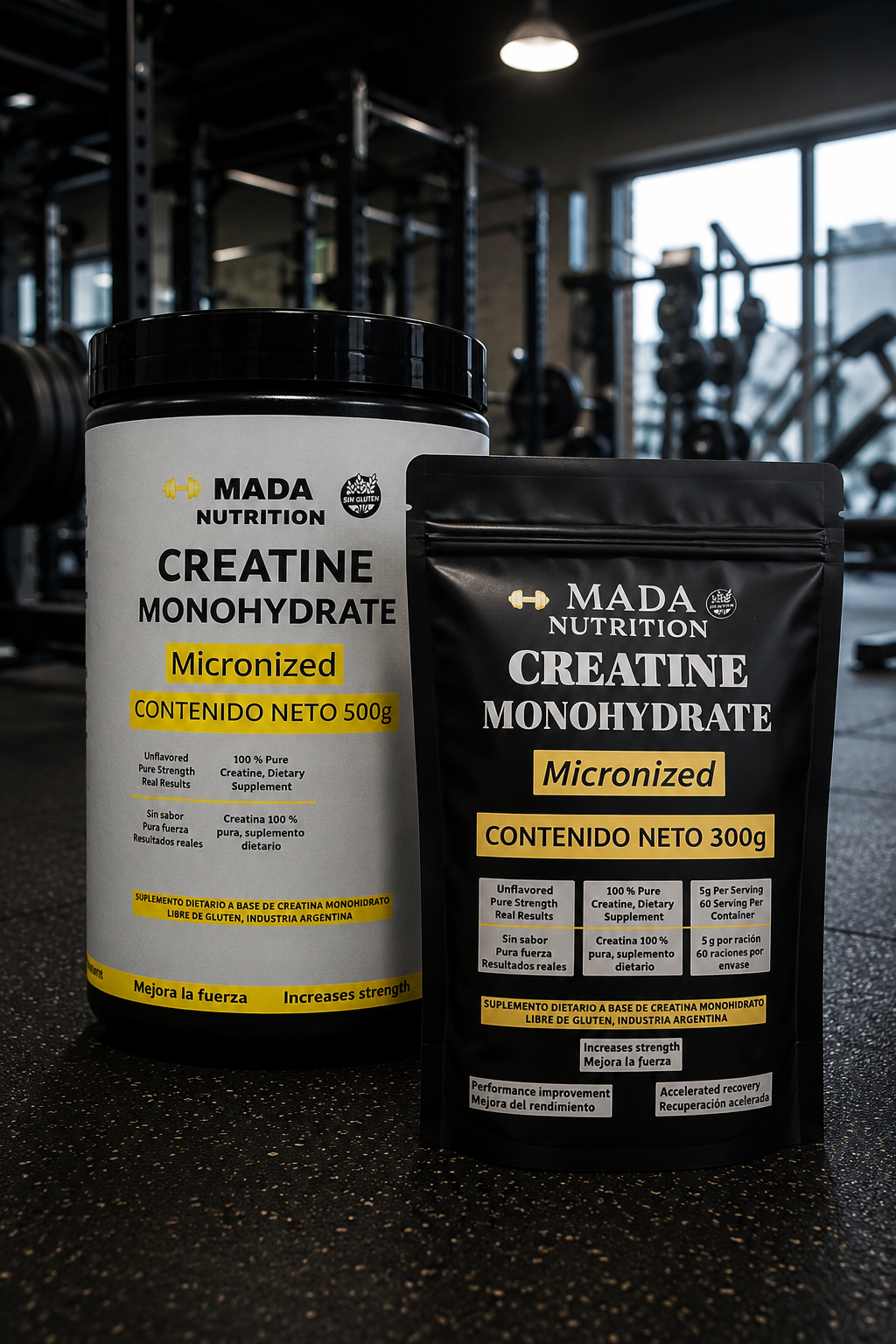 Gráfico científico de la Creatina Monohidrato Micronizada Mada Nutrition